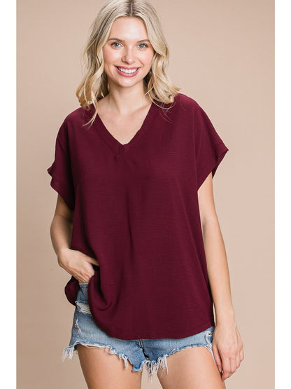 V Neck Uniform Shirt 10482 - Hello Beautiful BoutiqueTopJodifl
