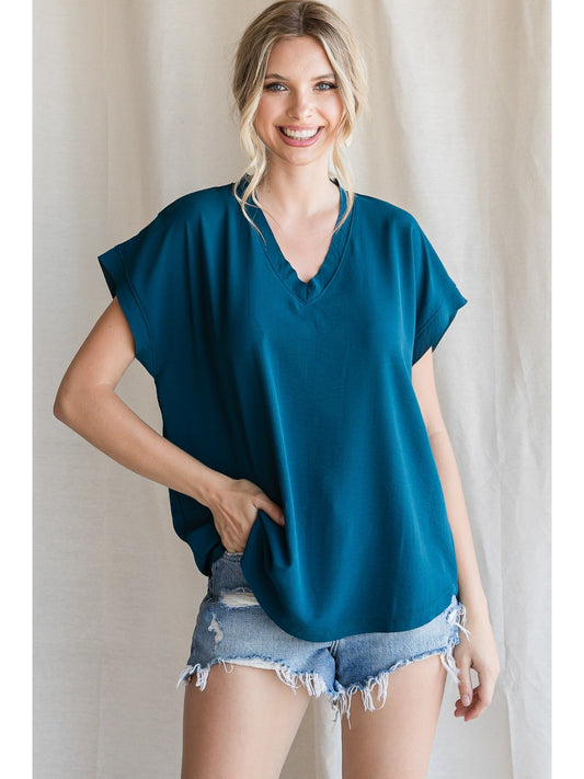 V Neck Uniform Shirt 10482 - Hello Beautiful BoutiqueTopJodifl