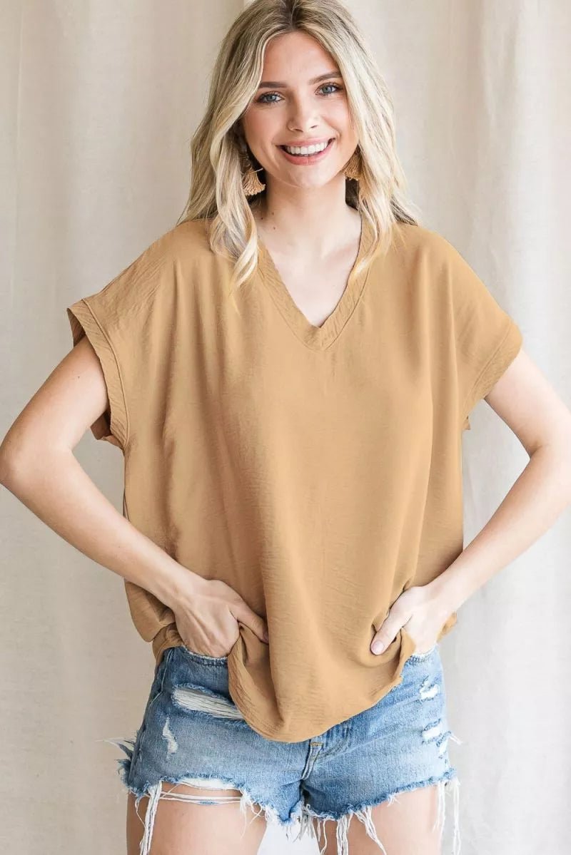 V Neck Uniform Shirt A10482 - Hello Beautiful BoutiqueTopJodifl