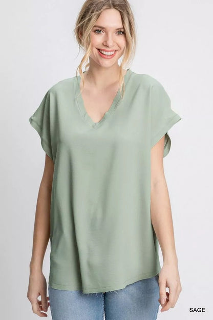 V Neck Uniform Shirt A10482 - Hello Beautiful BoutiqueTopJodifl
