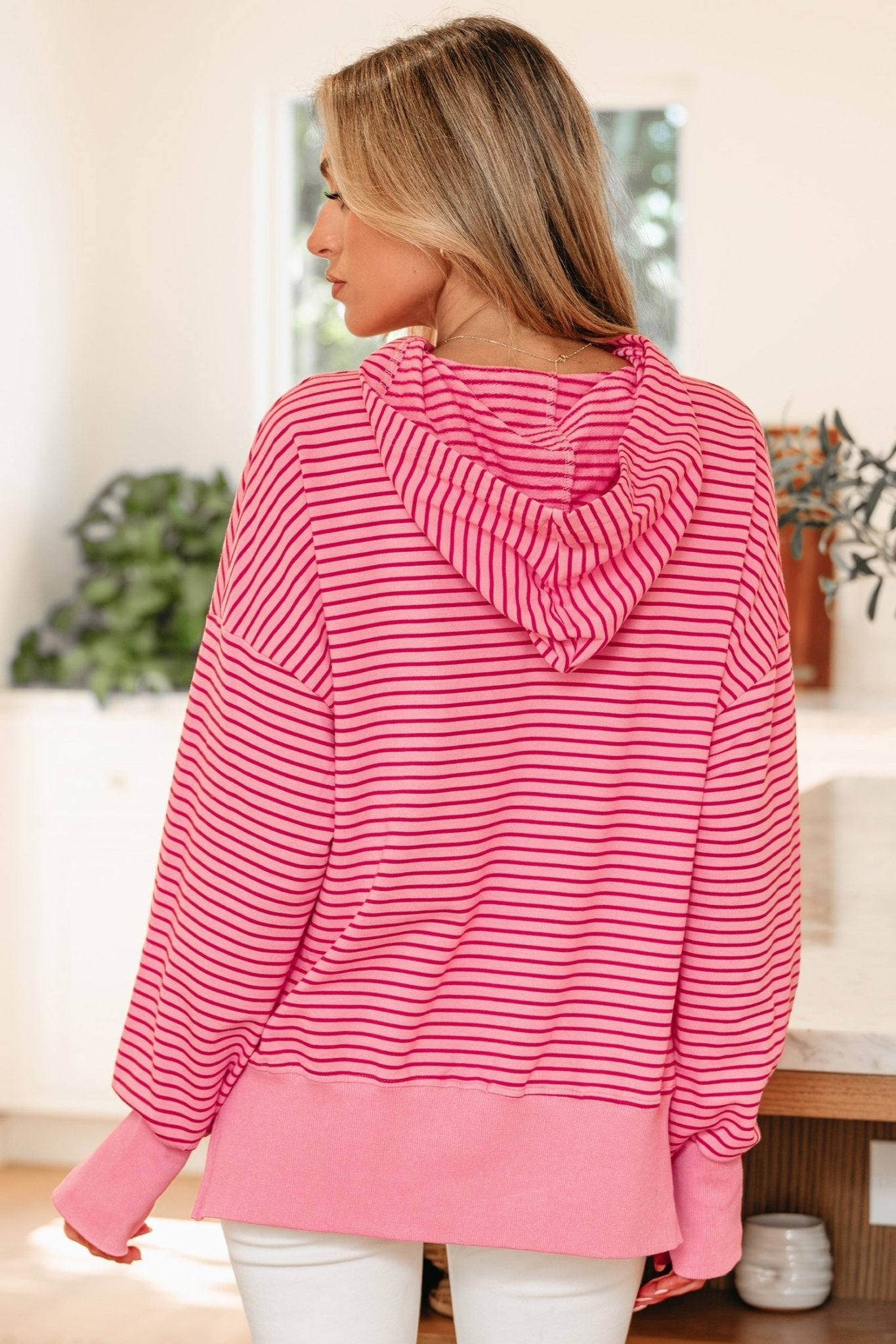 Valerie Shoulder Loose Fit Hoodie - Hello Beautiful BoutiqueSweatshirts & HoodiesThreaded Pear