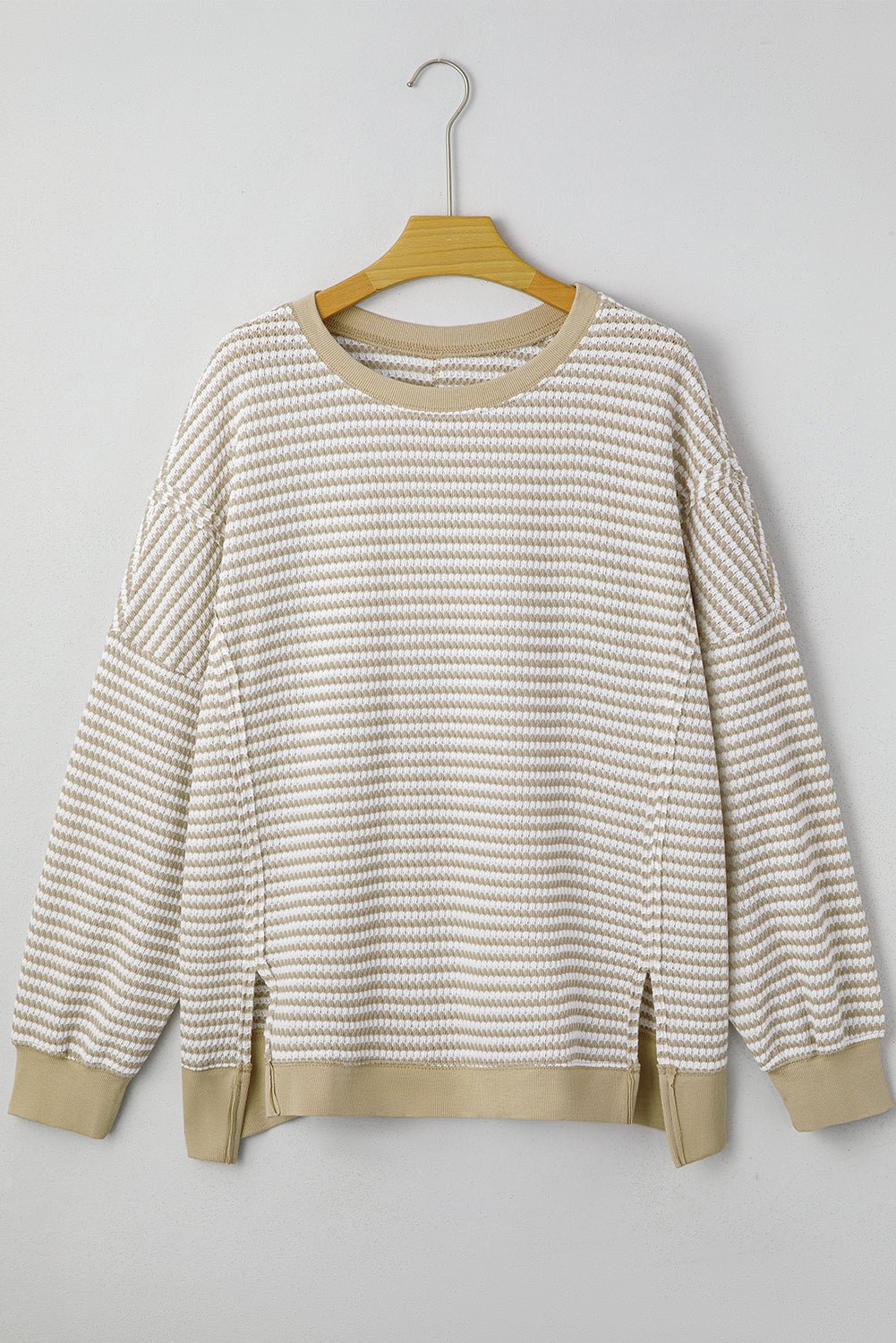Vanessa Knit Ribbed Trim Long Sleeve PLUS Top - Hello Beautiful Boutique15% OFFThreaded Pear