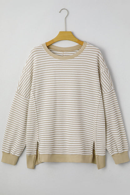 Vanessa Knit Ribbed Trim Long Sleeve PLUS Top - Hello Beautiful Boutique15% OFFThreaded Pear