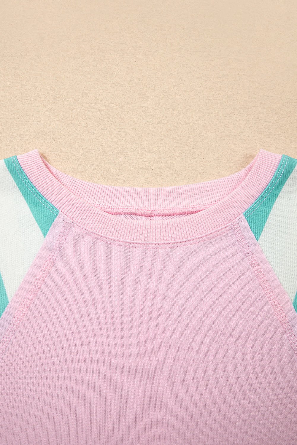 Vanessa Patchwork Raglan Pullover Top - Hello Beautiful BoutiqueLong Sleeve TopsThreaded Pear
