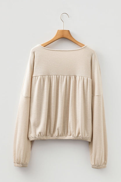 Veda Sleeve Knit top Long Sleeve Top - Hello Beautiful BoutiqueLong Sleeve TopsThreaded Pear