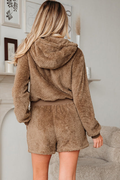 Verahara Up Hoodie Drawstring Shorts - Hello Beautiful BoutiqueShort SetsThreaded Pear