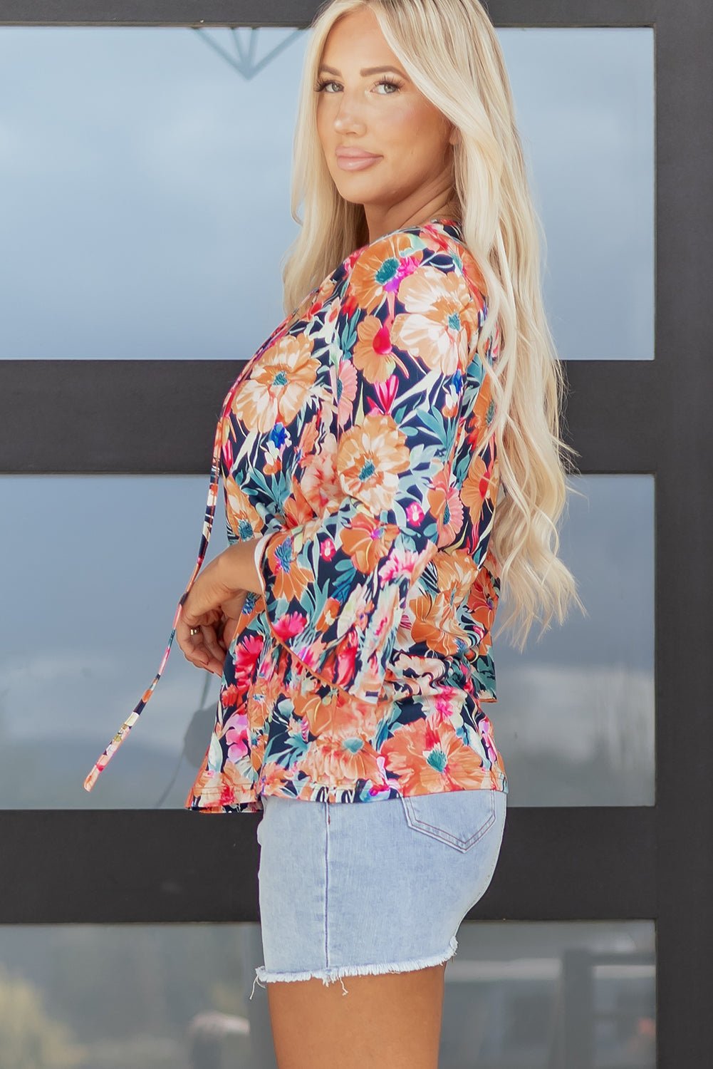 Verakina Flare Sleeve Tied Blouse - Hello Beautiful BoutiqueBlouses & ShirtsThreaded Pear