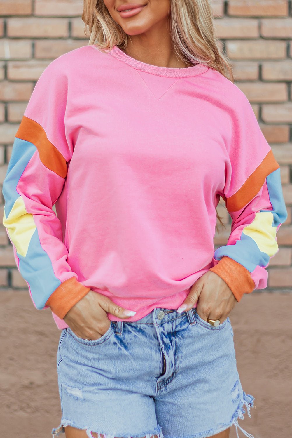 Veronica Colorblock French Terry Top - Hello Beautiful Boutique20% OFFThreaded Pear