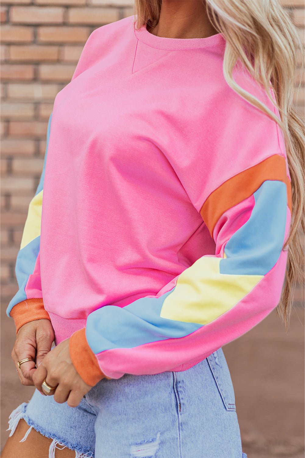 Veronica Colorblock French Terry Top - Hello Beautiful Boutique20% OFFThreaded Pear