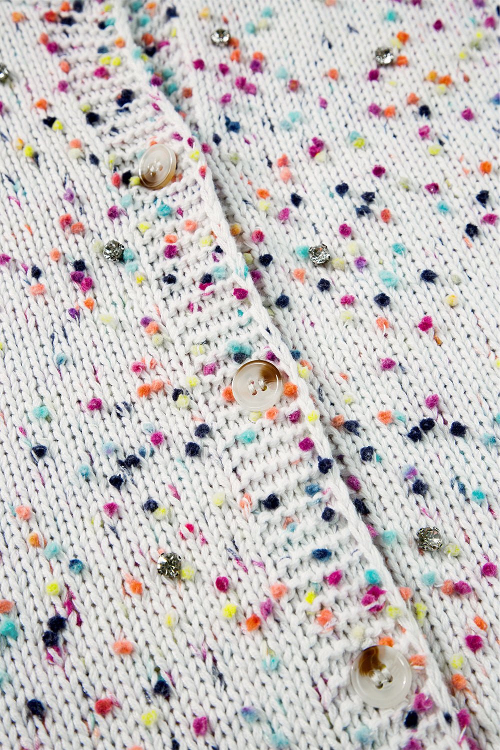 Vienna Rhinestone Decor Confetti Sweater - Hello Beautiful BoutiqueCardigansThreaded Pear