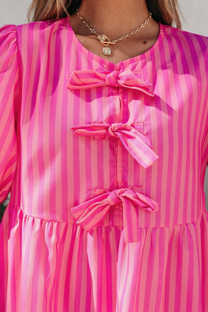Violet Puff Sleeve Mini Dress - Hello Beautiful BoutiqueMini DressesThreaded Pear