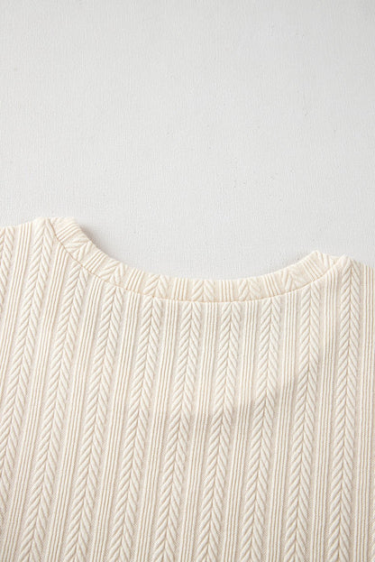 Violet Puff Sleeve Textured Blouse - Hello Beautiful BoutiqueBlouses & ShirtsThreaded Pear