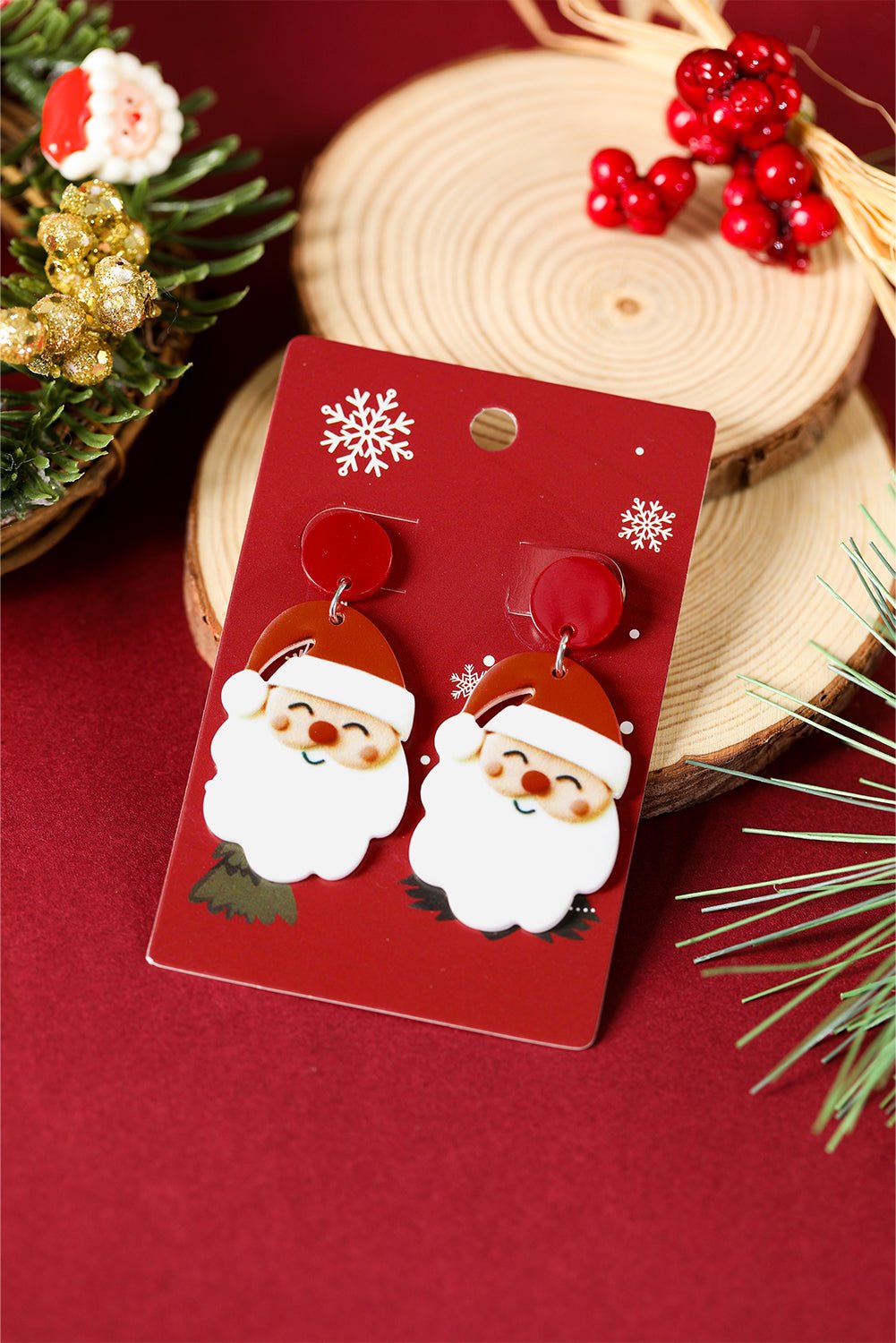 Violeta Father Christmas Dangle Earrings - Hello Beautiful BoutiqueJewelryThreaded Pear