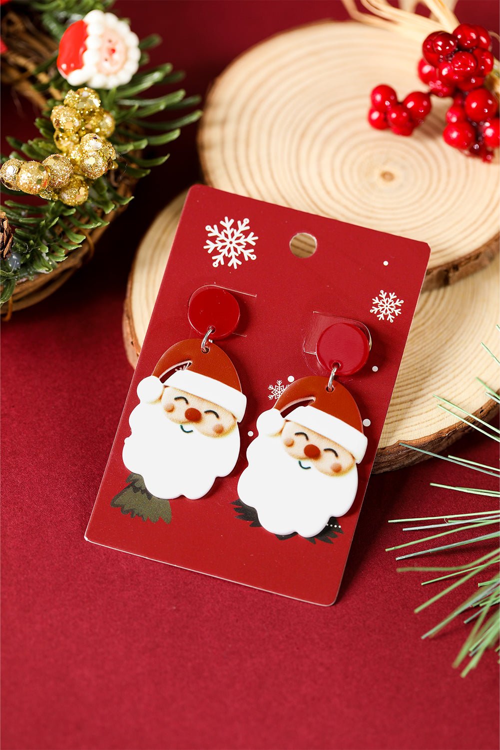 Violeta Father Christmas Dangle Earrings - Hello Beautiful BoutiqueJewelryThreaded Pear