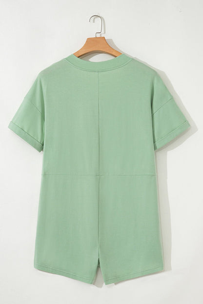 Vivienne Half Sleeve Knit Romper - Hello Beautiful BoutiqueJumpsuits & RompersThreaded Pear