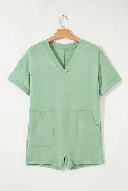 Vivienne Half Sleeve Knit Romper - Hello Beautiful BoutiqueJumpsuits & RompersThreaded Pear