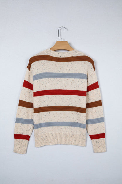 Vivienne Shoulder Heathered Knit Sweater - Hello Beautiful BoutiqueSweatersThreaded Pear