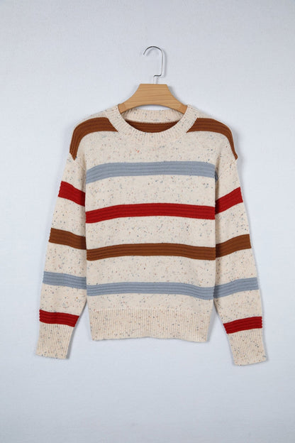 Vivienne Shoulder Heathered Knit Sweater - Hello Beautiful BoutiqueSweatersThreaded Pear