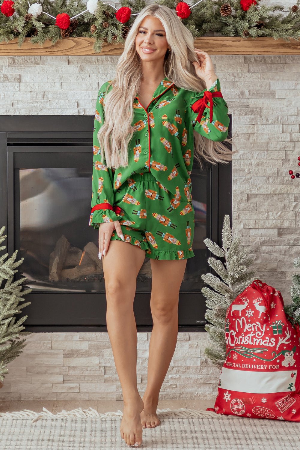 Vivisha Silky 2pcs Pajama Set - Hello Beautiful BoutiqueSleepwearThreaded Pear