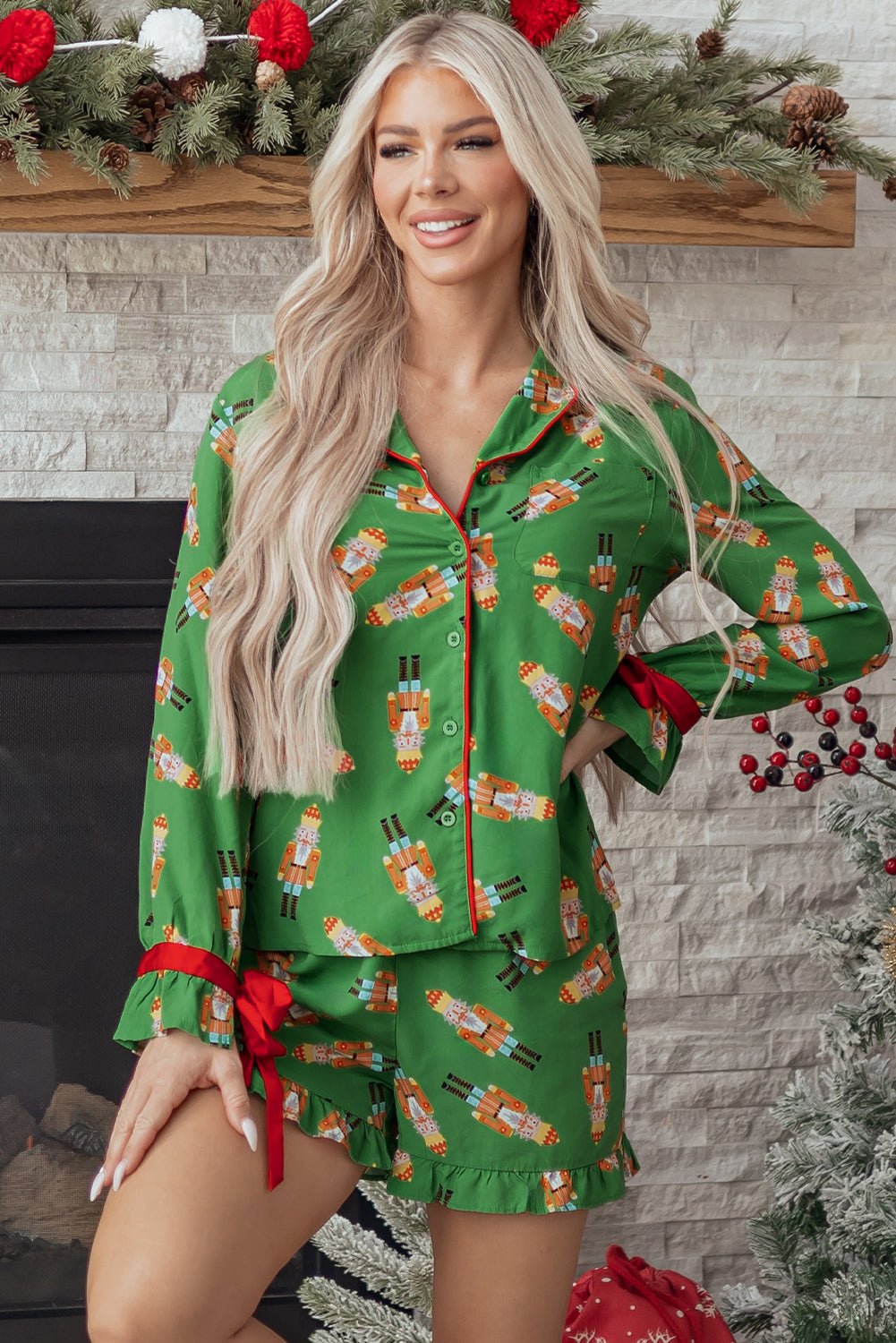Vivisha Silky 2pcs Pajama Set - Hello Beautiful BoutiqueSleepwearThreaded Pear