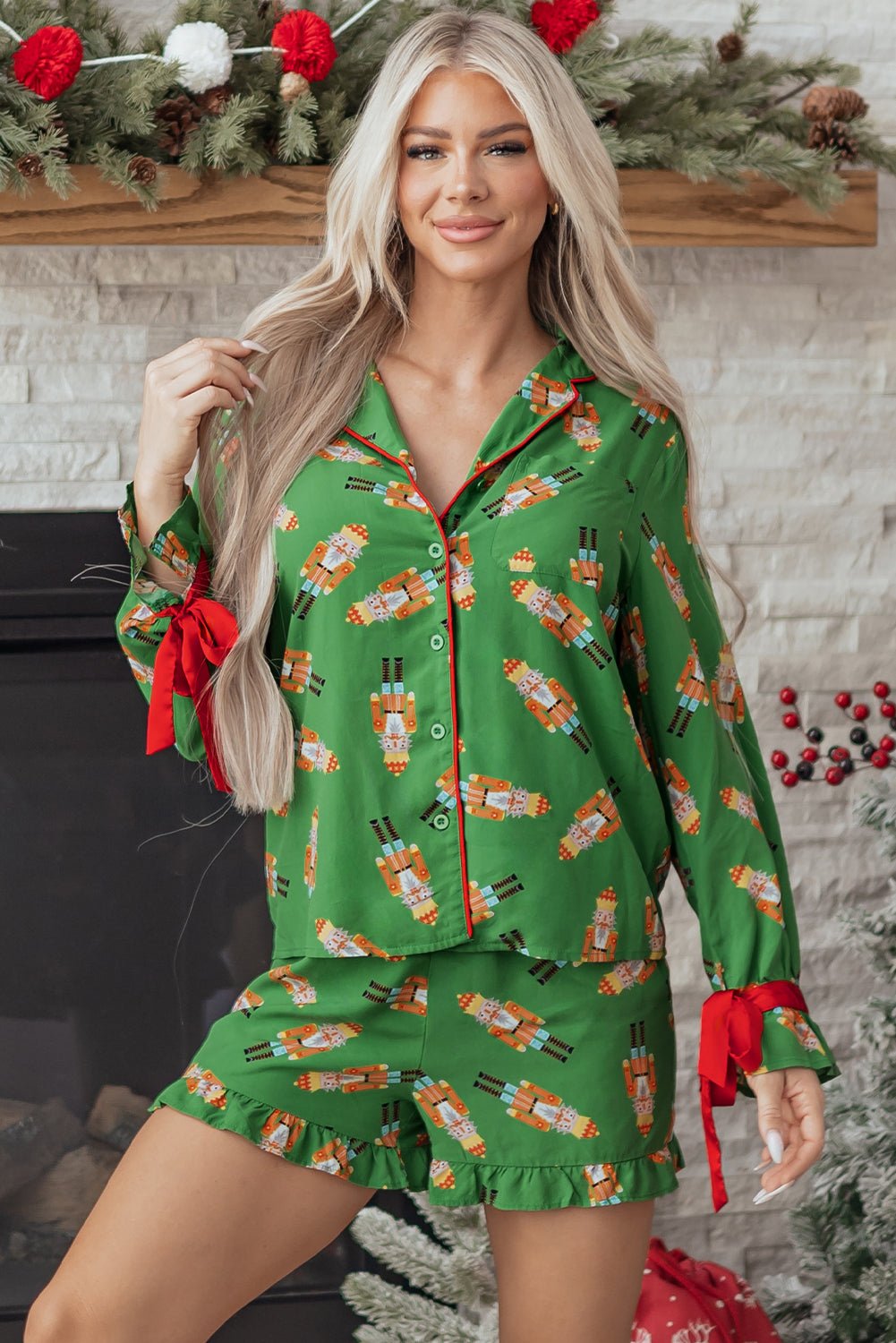 Vivisha Silky 2pcs Pajama Set - Hello Beautiful BoutiqueSleepwearThreaded Pear