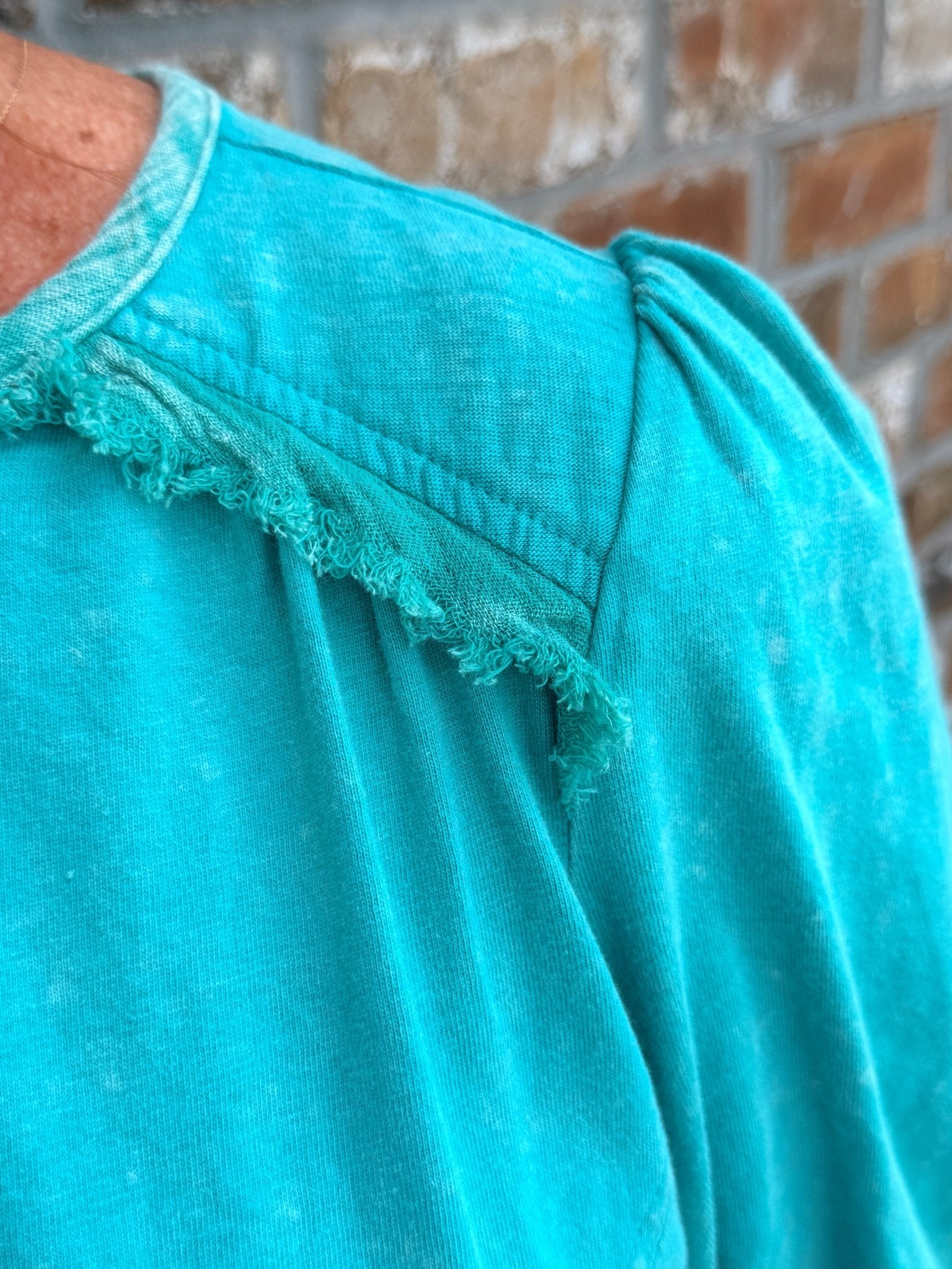 Washed Puff Sleeve T Shirt - Hello Beautiful BoutiqueTopGigio