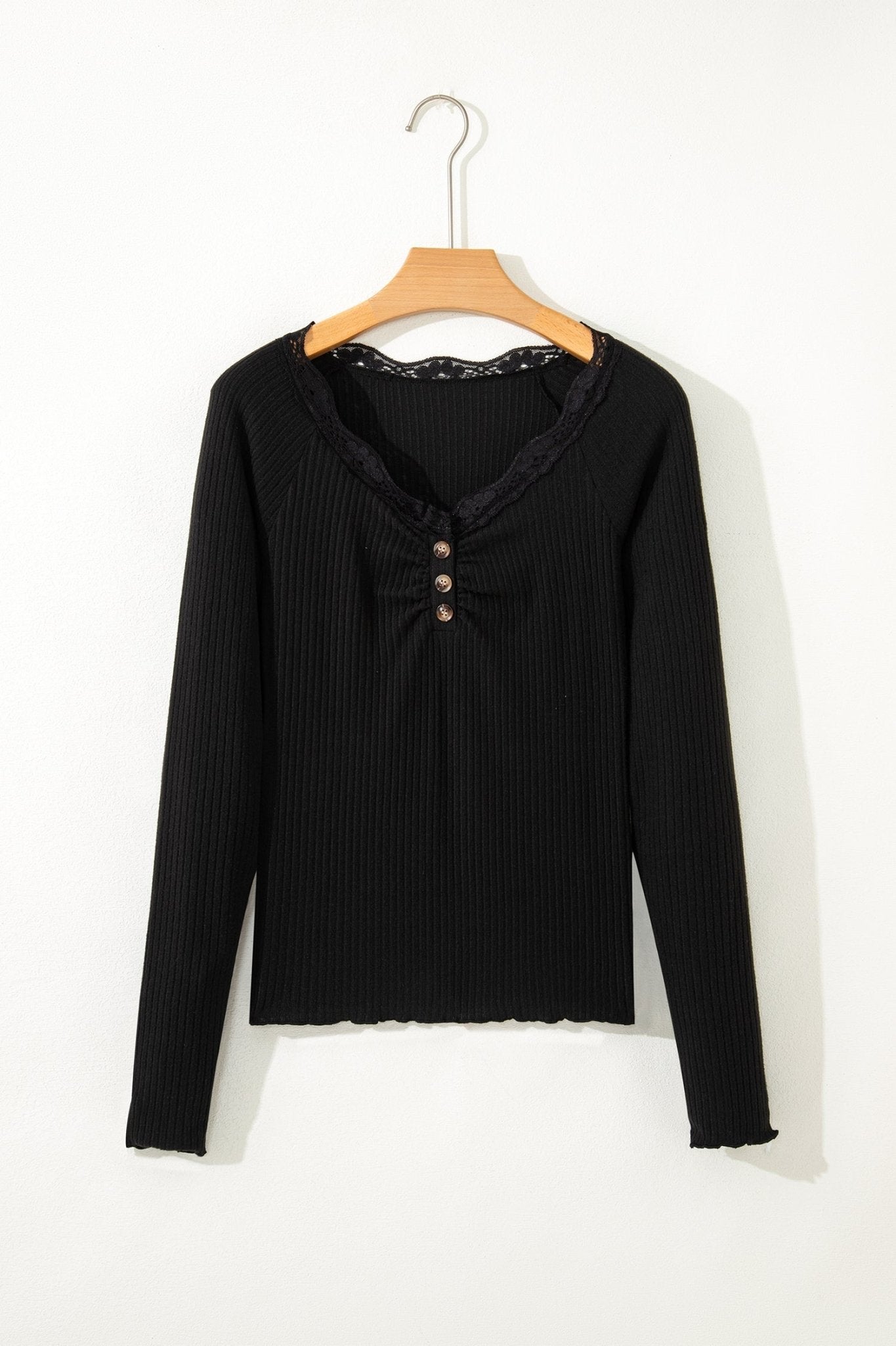 Waverly Sleeve Ribbed top Long Sleeve Top - Hello Beautiful BoutiqueLong Sleeve TopsThreaded Pear
