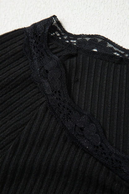 Waverly Sleeve Ribbed top Long Sleeve Top - Hello Beautiful BoutiqueLong Sleeve TopsThreaded Pear