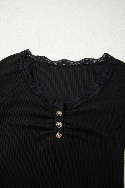Waverly Sleeve Ribbed top Long Sleeve Top - Hello Beautiful BoutiqueLong Sleeve TopsThreaded Pear