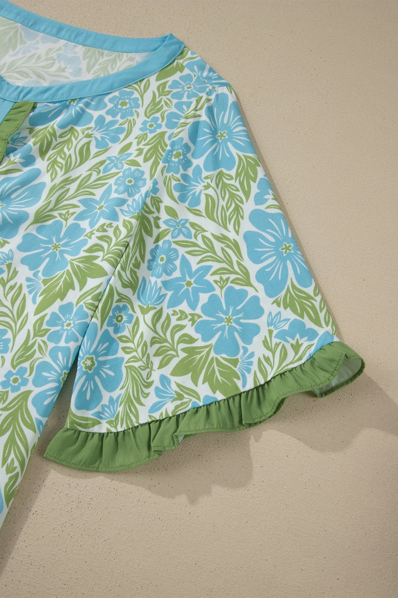 Waverly Trim Half Sleeve Blouse - Hello Beautiful BoutiqueBlouses & ShirtsThreaded Pear