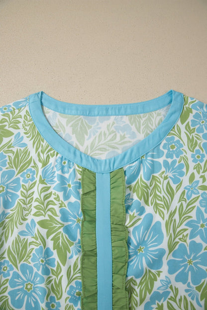 Waverly Trim Half Sleeve Blouse - Hello Beautiful BoutiqueBlouses & ShirtsThreaded Pear