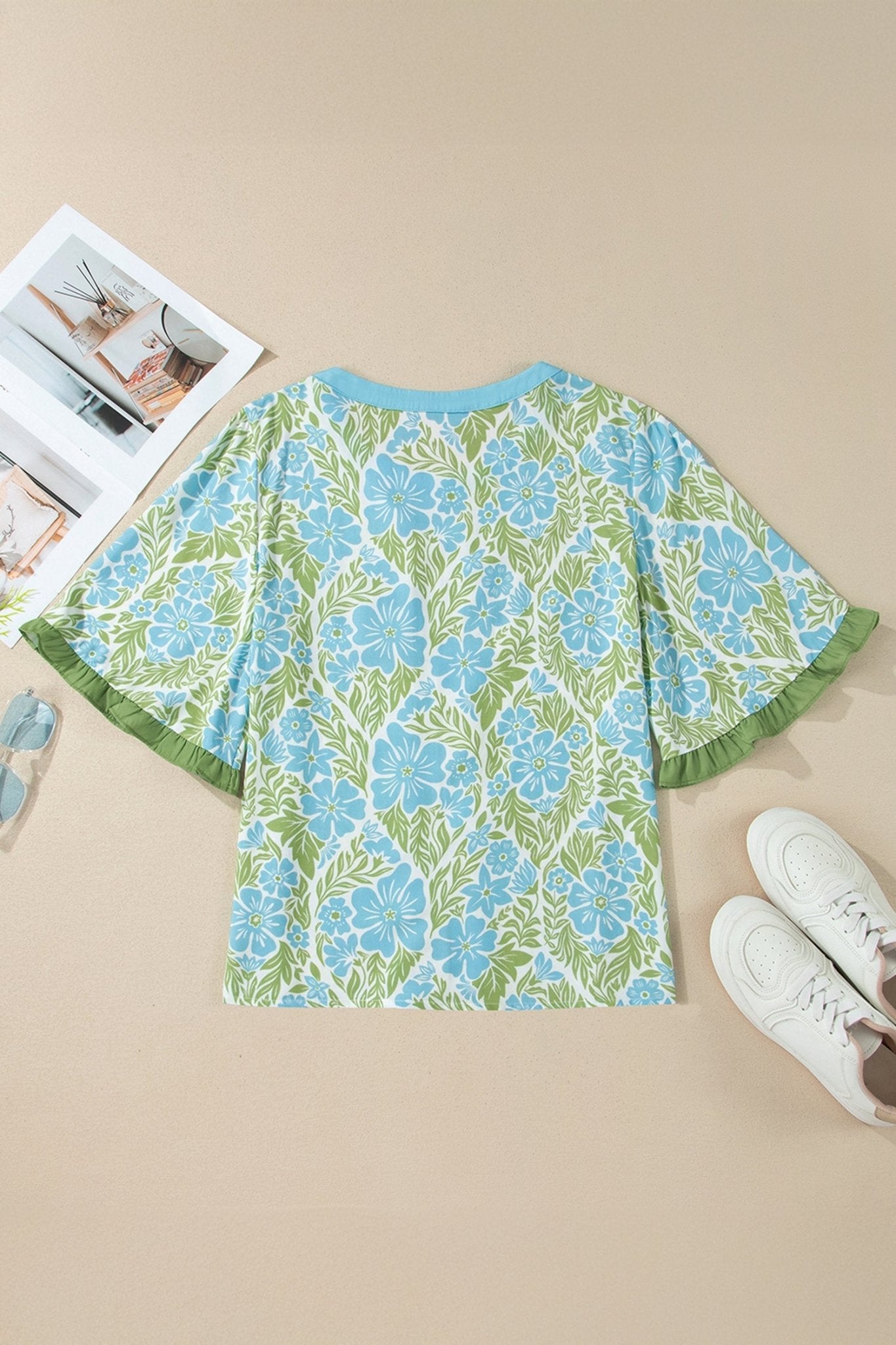 Waverly Trim Half Sleeve Blouse - Hello Beautiful BoutiqueBlouses & ShirtsThreaded Pear
