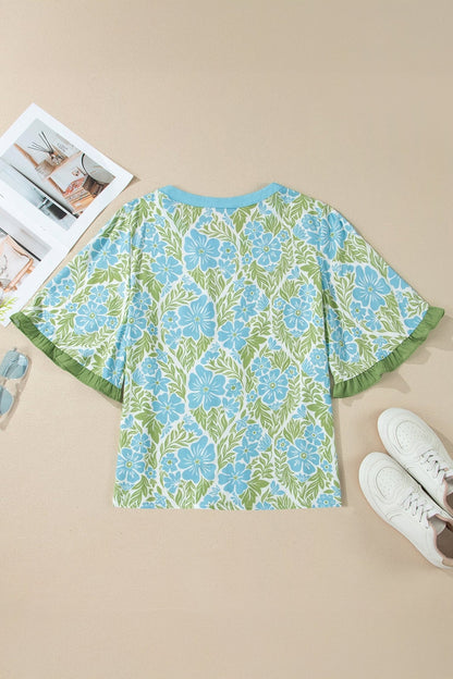 Waverly Trim Half Sleeve Blouse - Hello Beautiful BoutiqueBlouses & ShirtsThreaded Pear