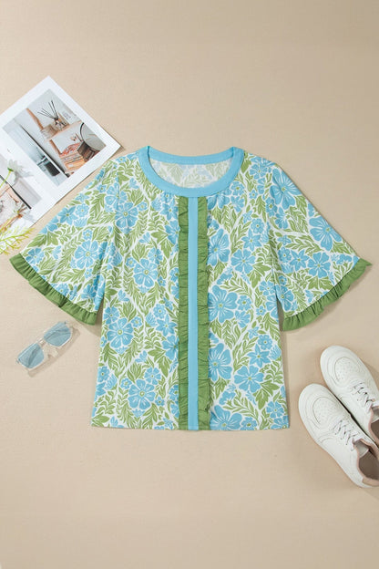 Waverly Trim Half Sleeve Blouse - Hello Beautiful BoutiqueBlouses & ShirtsThreaded Pear