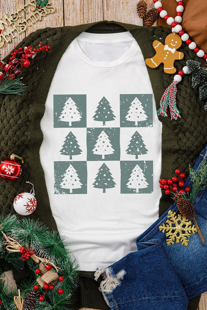 White Christmas Distressed Graphic Oversize Tee - Hello Beautiful BoutiqueGraphic TeesThreaded Pear
