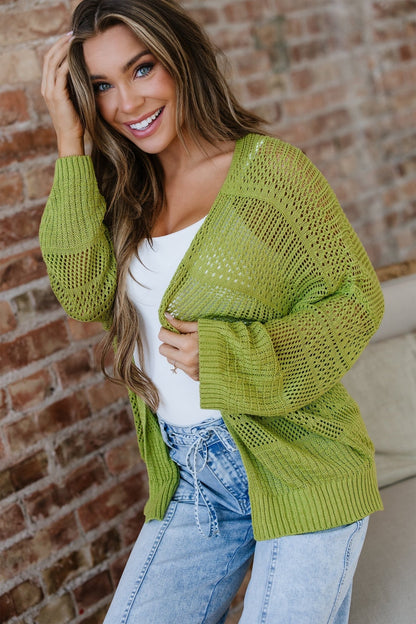 Whitley Crochet Knit Open Cardigan - Hello Beautiful BoutiqueCardigansThreaded Pear