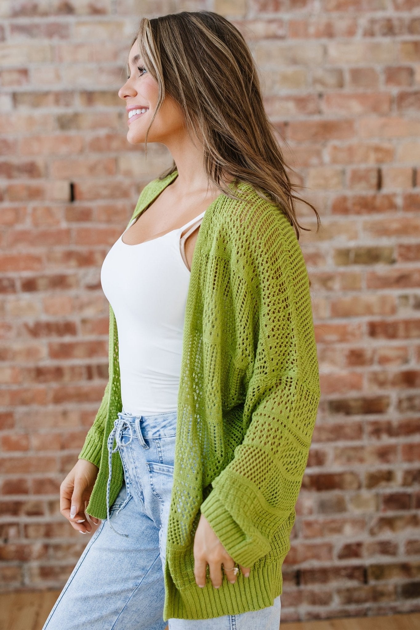 Whitley Crochet Knit Open Cardigan - Hello Beautiful BoutiqueCardigansThreaded Pear