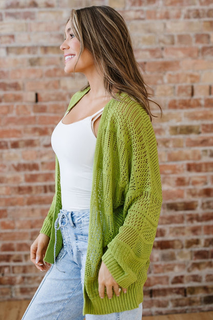 Whitley Crochet Knit Open Cardigan - Hello Beautiful BoutiqueCardigansThreaded Pear