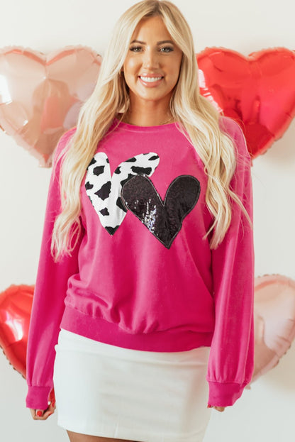 Whitley Heart Patch Graphic Sweatshirt - Hello Beautiful BoutiqueSweatshirts & HoodiesThreaded Pear