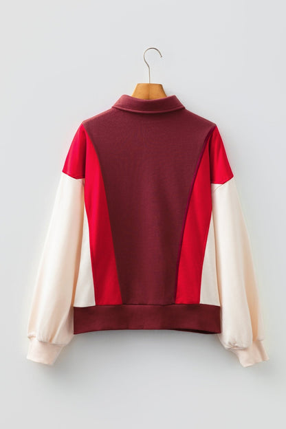 Whitley Patchwork Snap Oversize Hoodie - Hello Beautiful BoutiqueSweatshirts & HoodiesThreaded Pear