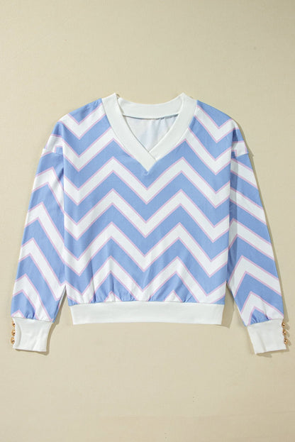 Whitney Striped Print Oversized Top - Hello Beautiful BoutiqueTops/Blouses & ShirtsThreaded Pear
