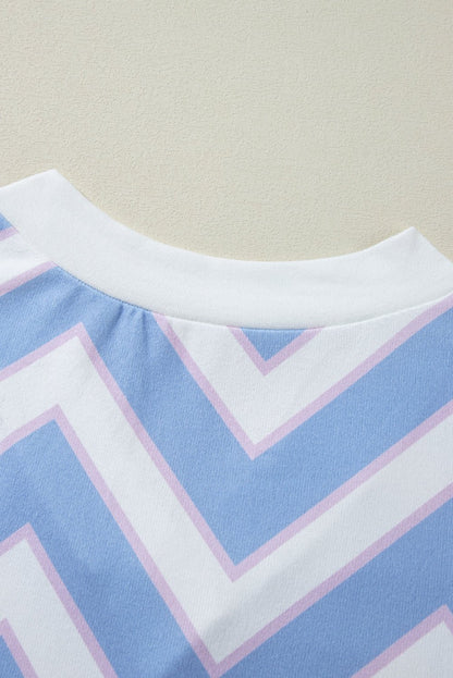 Whitney Striped Print Oversized Top - Hello Beautiful BoutiqueTops/Blouses & ShirtsThreaded Pear