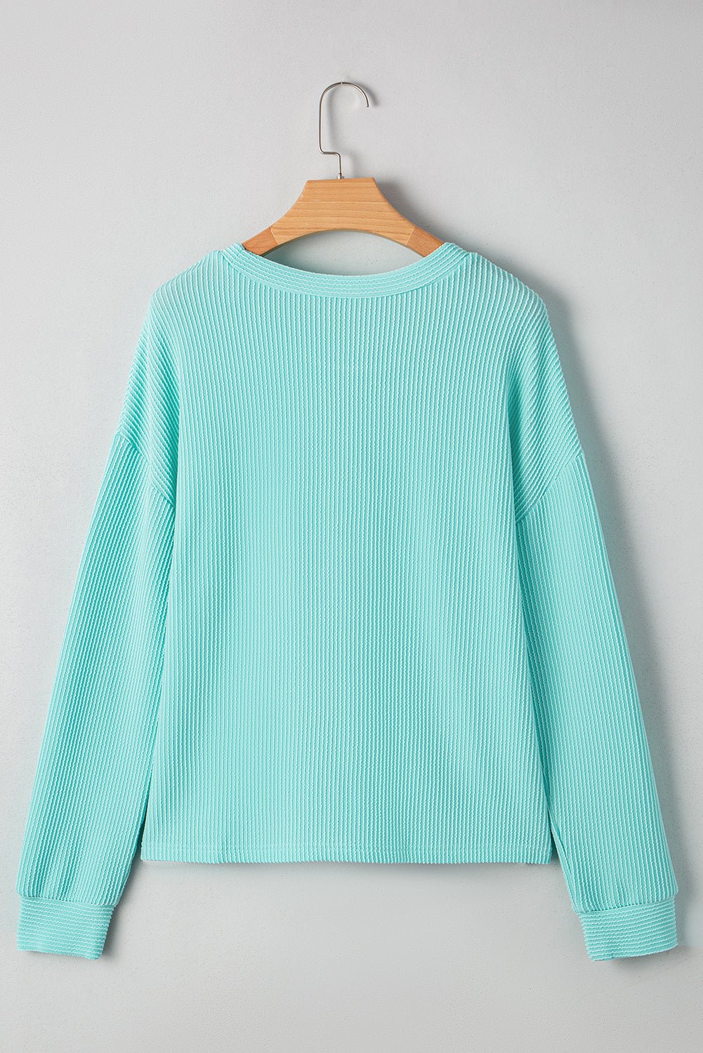 Willa Texture Contrast Patched Long Sleeve Top - Hello Beautiful BoutiqueLong Sleeve TopsThreaded Pear