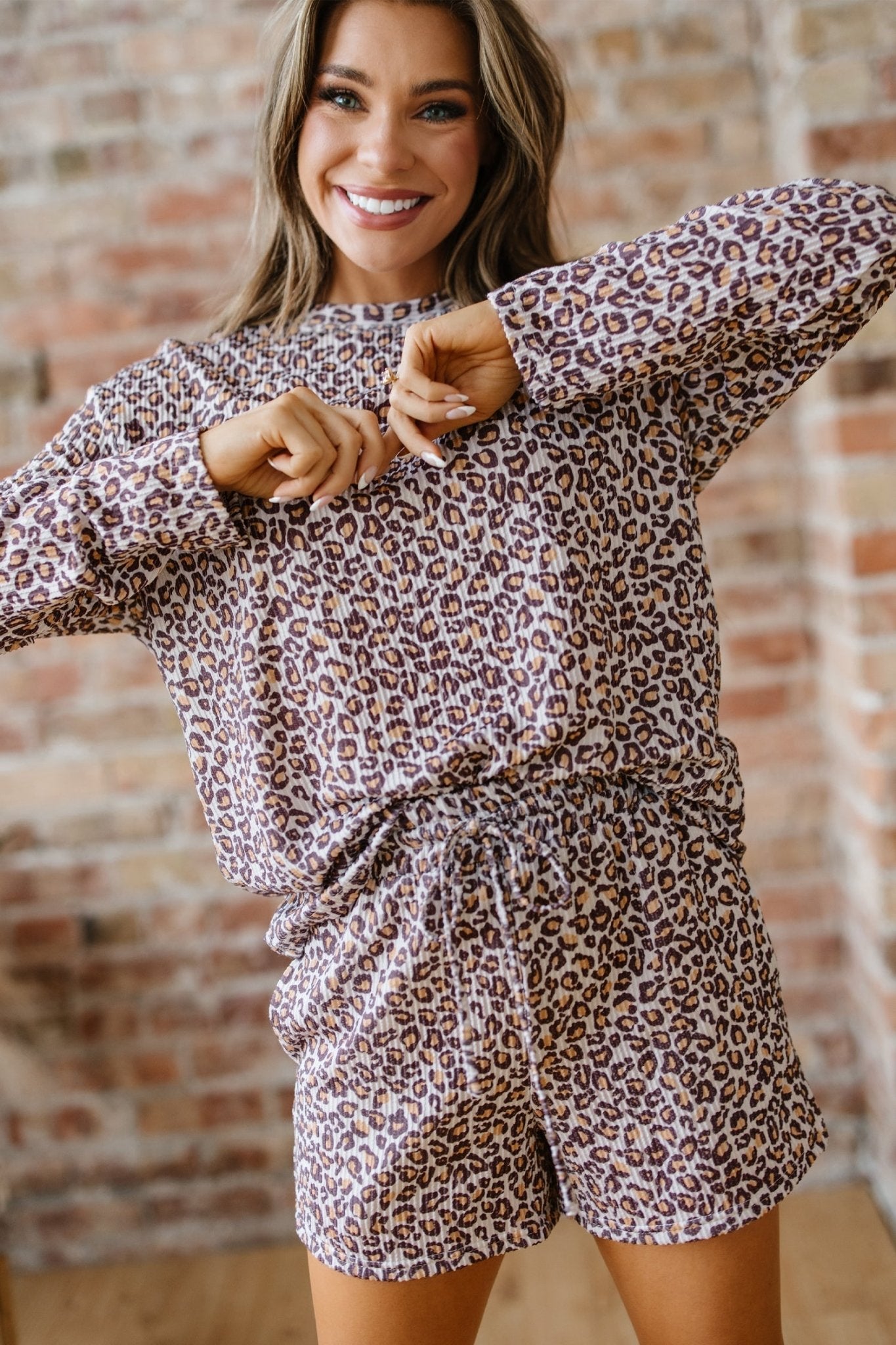 Willow Ribbed Long Sleeve Lounge Set - Hello Beautiful BoutiqueShort SetsThreaded Pear
