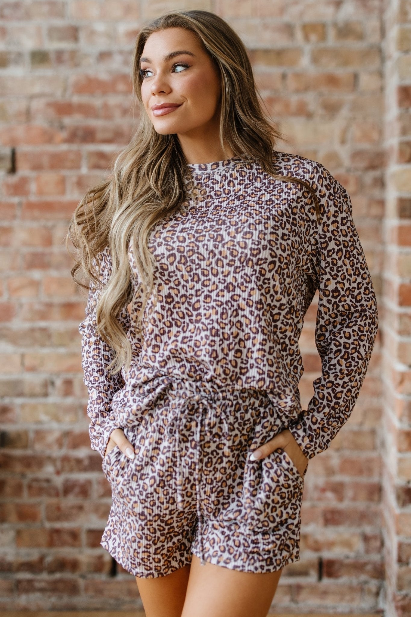 Willow Ribbed Long Sleeve Lounge Set - Hello Beautiful BoutiqueShort SetsThreaded Pear