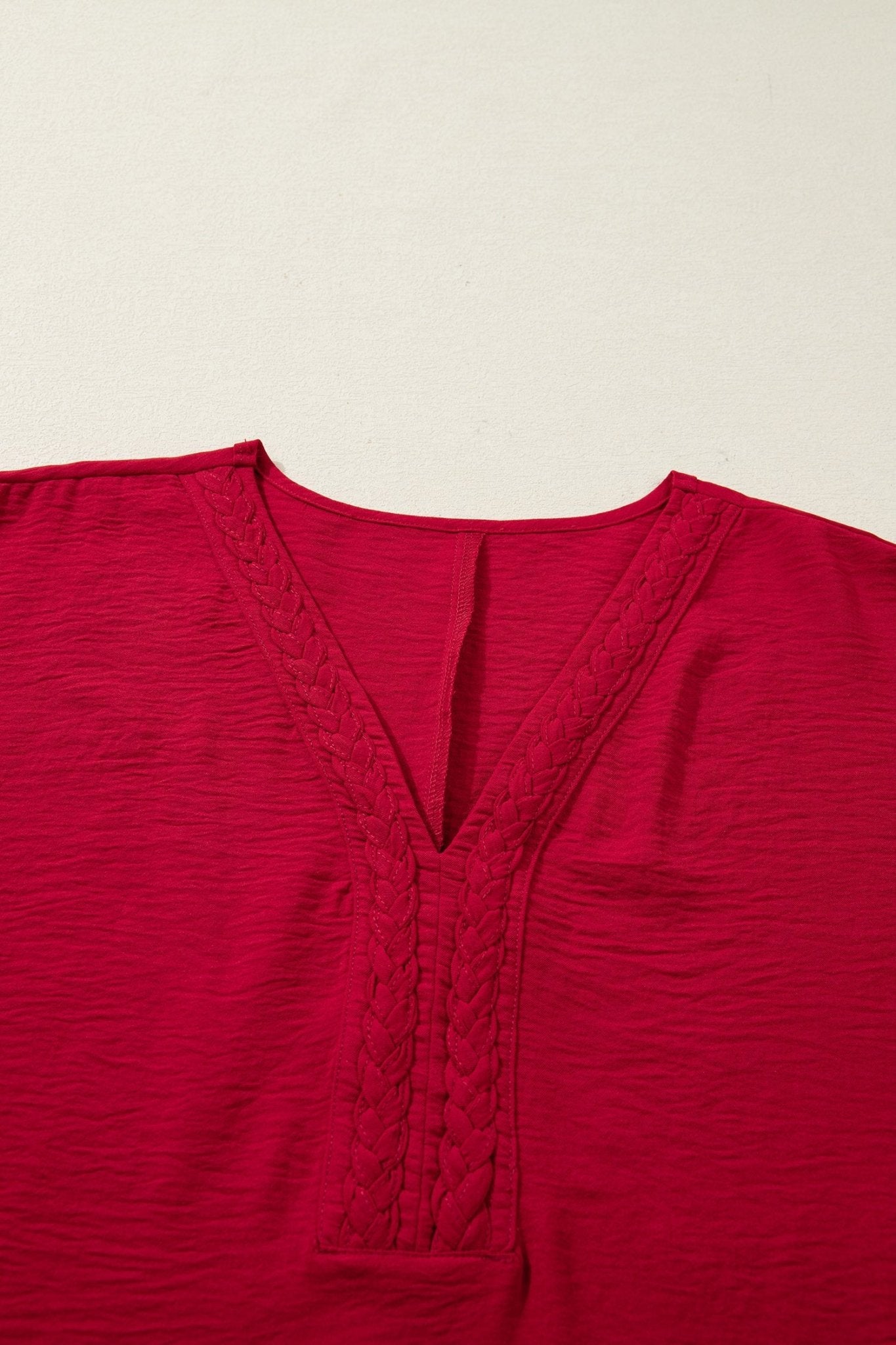Willow Trim Half Sleeve Blouse - Hello Beautiful BoutiqueBlouses & ShirtsThreaded Pear