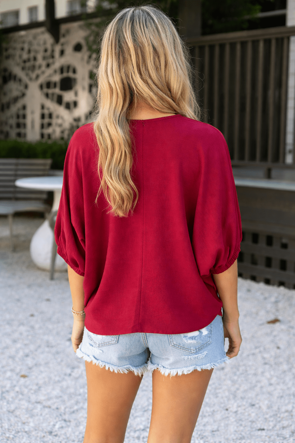 Willow Trim Half Sleeve Blouse - Hello Beautiful BoutiqueBlouses & ShirtsThreaded Pear