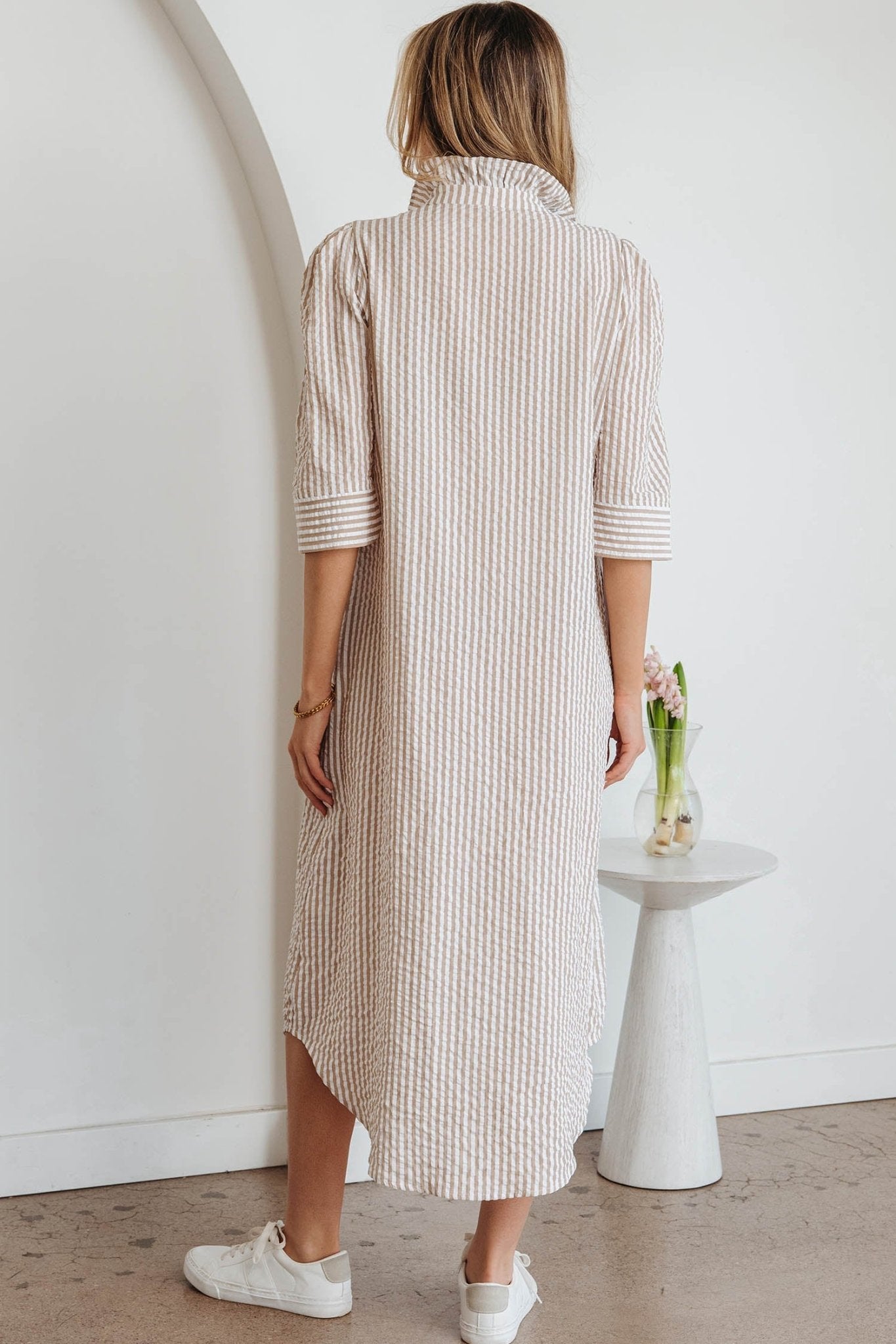 Winona Collar Half Sleeve Shirt - Hello Beautiful BoutiqueMaxi DressesThreaded Pear