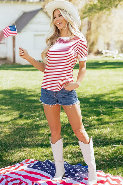 Winona Puff Sleeve T Shirt - Hello Beautiful BoutiqueTops & TeesThreaded Pear