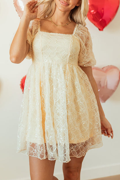 Winter Bubble Sleeve Square Dress - Hello Beautiful BoutiqueMini DressesThreaded Pear
